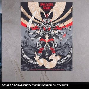 Pearl Jam Sacramento poster New with tube cancelled show may 2022